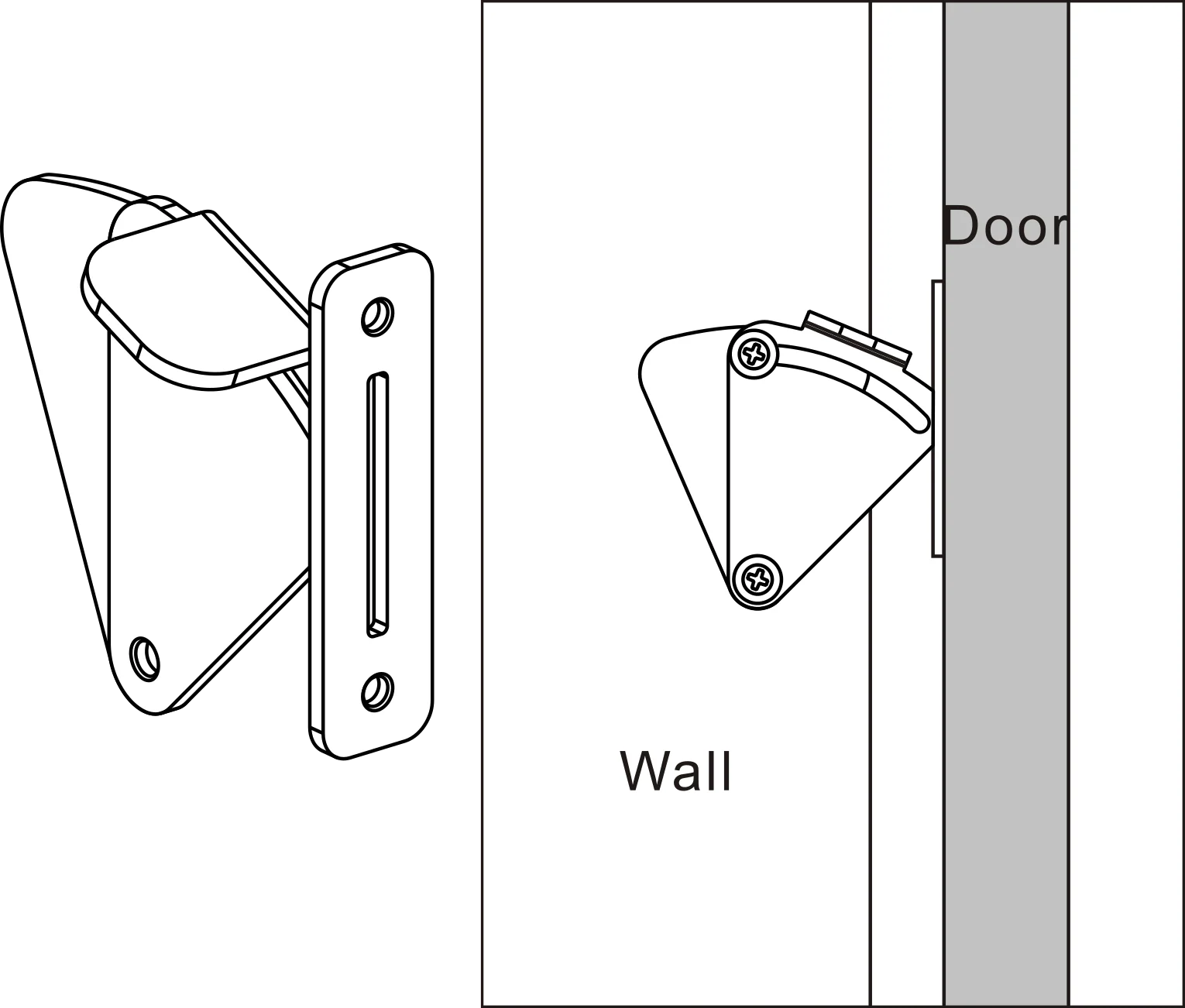 Barn Door Privacy Latch - Black Steel - Image 3