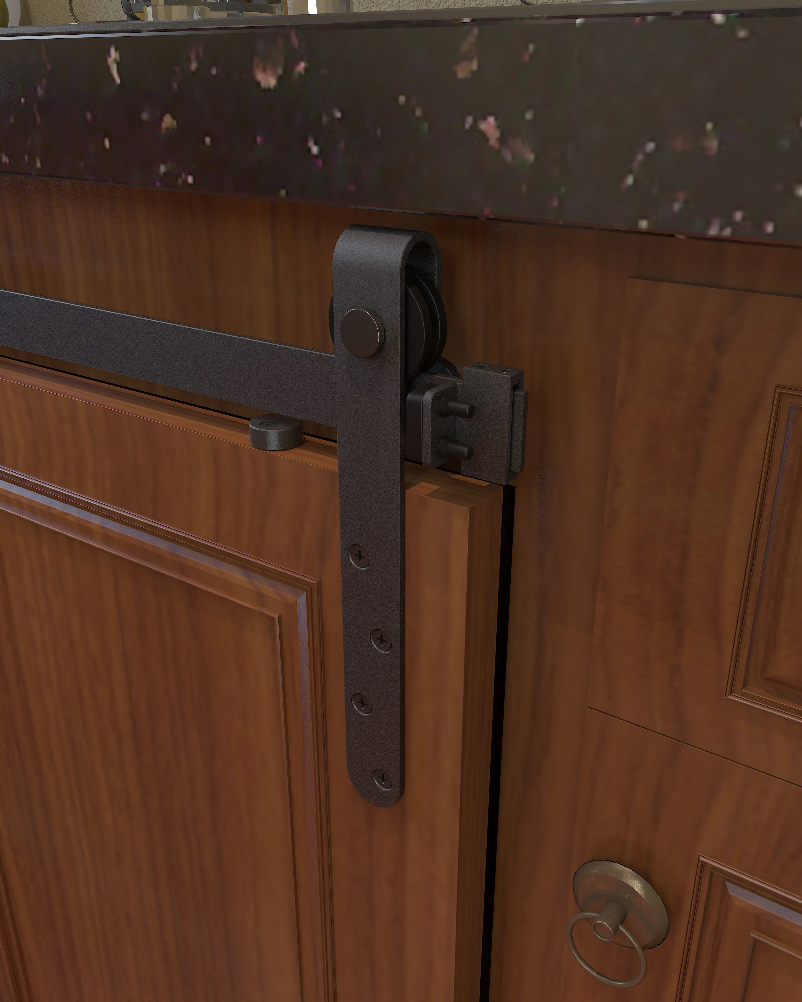 Mini Barn Door Hardware for Cabinets - Image 4