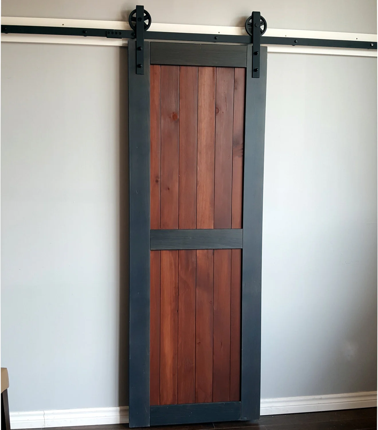 Viba Divided Panel Solid Pine Barn Door - Image 3