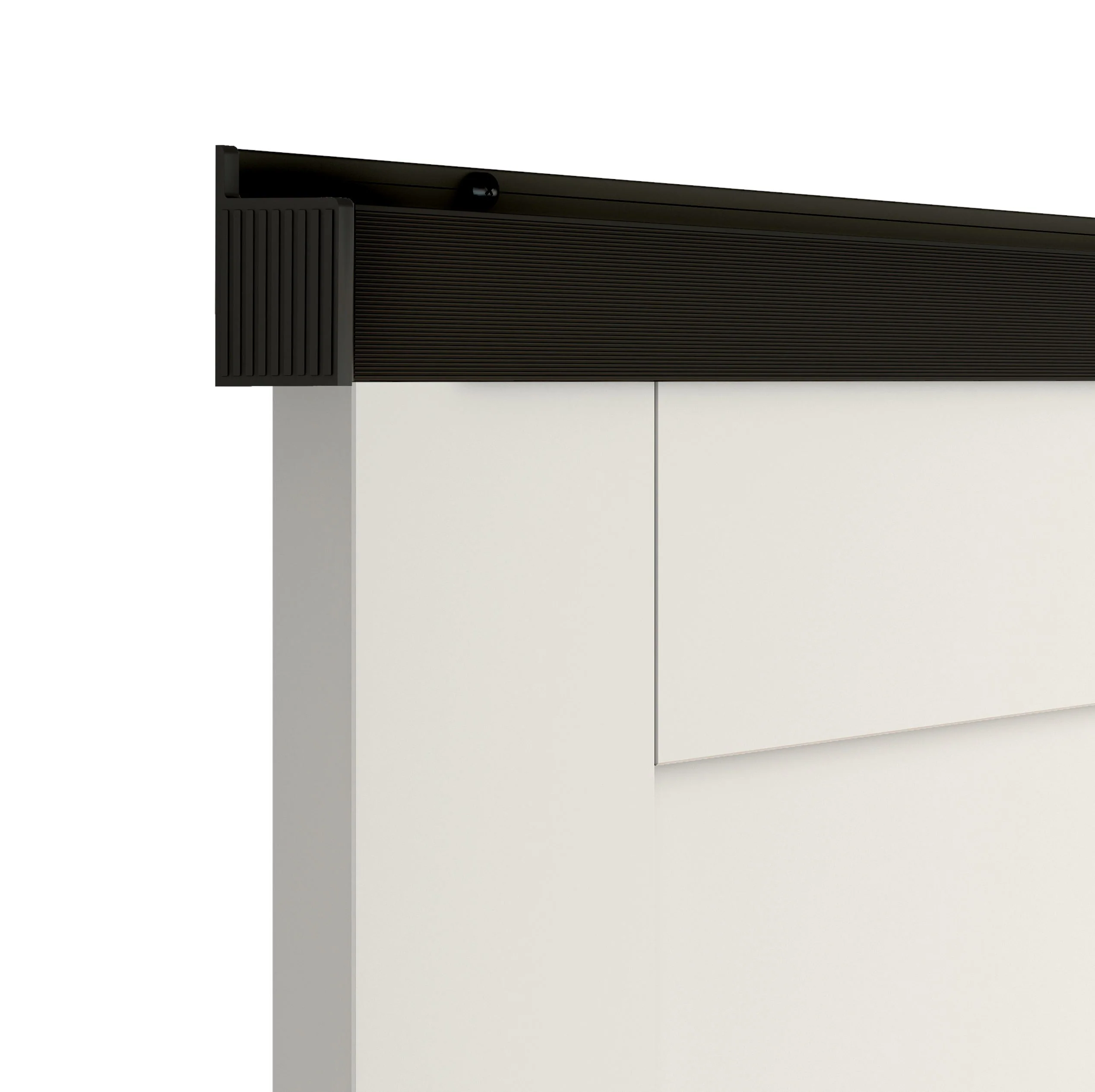 Low Profile Loft Door Hardware - Soft Close Black
