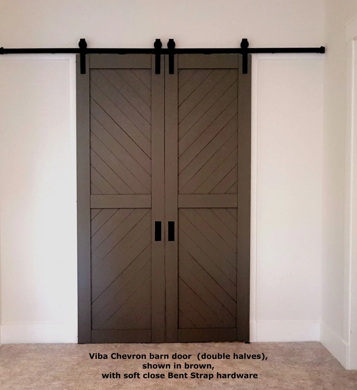 Viba Chevron Solid Pine Barn Door - Image 4