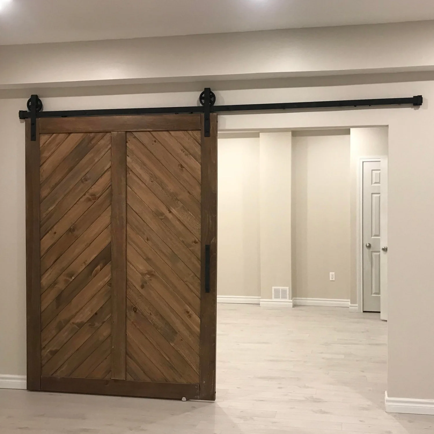 Viba Chevron Solid Pine Barn Door - Image 5